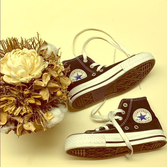 Converse Other - Converse boys black high top sneakers like new